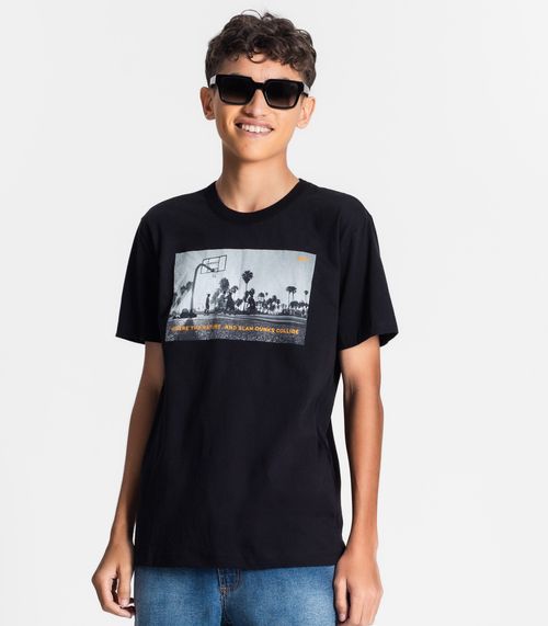 Camiseta Juvenil Masculina Minty Preto