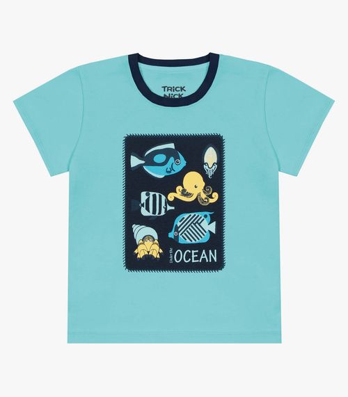 Camiseta Infantil Masculina Trick Nick Azul