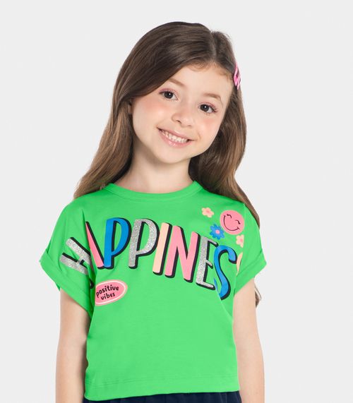 Conjunto Infantil Blusa Com Shorts Rovi Kids Verde