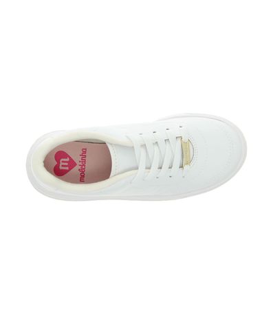 Tênis Casual Molekinha Branco Juvenil Feminino