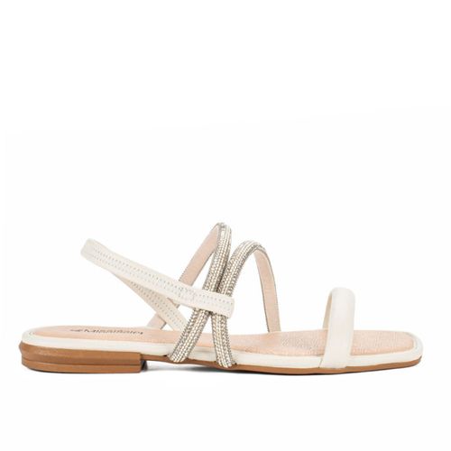 Sandália Flats Mississipi Gelo e Cristal Feminina