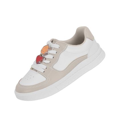 Tênis Casual Molekinha Branco e Creme Juvenil Feminino