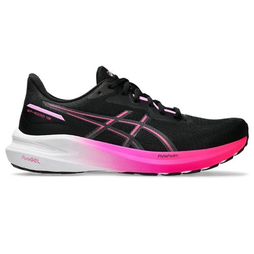 Tênis Esportivo Asics GT-1000 13 Preto e Pink Feminino