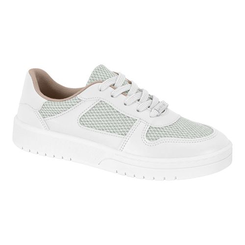 Tênis Casual Moleca Branco e Prata Feminino
