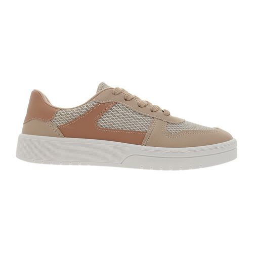 Tênis Casual Moleca Bege e Branco Feminino