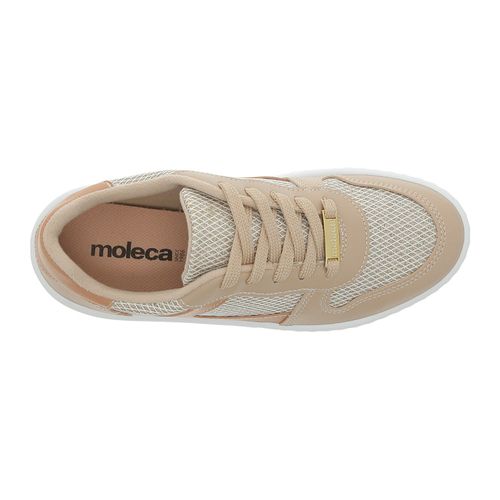 Tênis Casual Moleca Bege e Branco Feminino