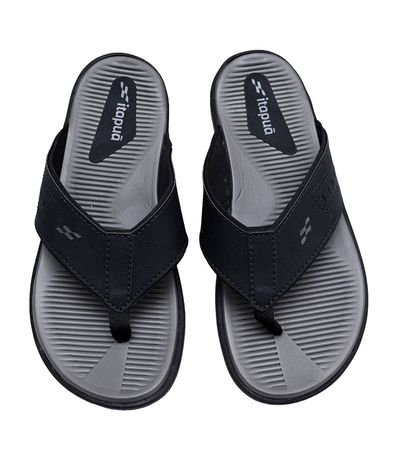 Chinelo Dedo Itapuã Preto e Grafite Masculino