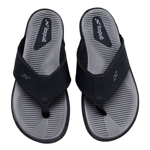 Chinelo Dedo Itapuã Preto e Grafite Masculino