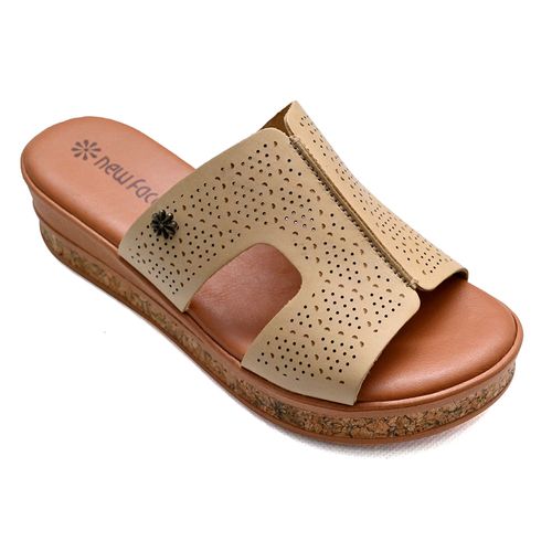 Tamanco Plataforma New Face Ostra New Feminino