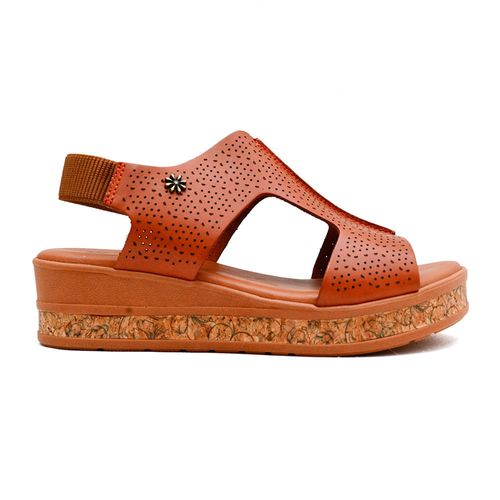 Sandália Plataforma New Face Damasco Feminina