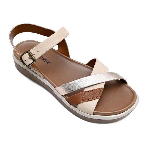 Sandália Flatform New Face Creme Mix Feminina