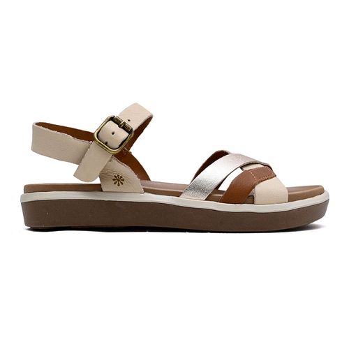 Sandália Flatform New Face Creme Mix Feminina