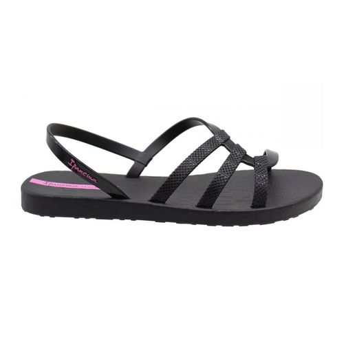 Sandália Flats Ipanema Preta e Lilás Feminina