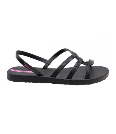 Sandália Flats Ipanema Preta e Lilás Feminina