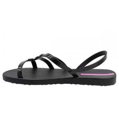 Sandália Flats Ipanema Preta e Lilás Feminina
