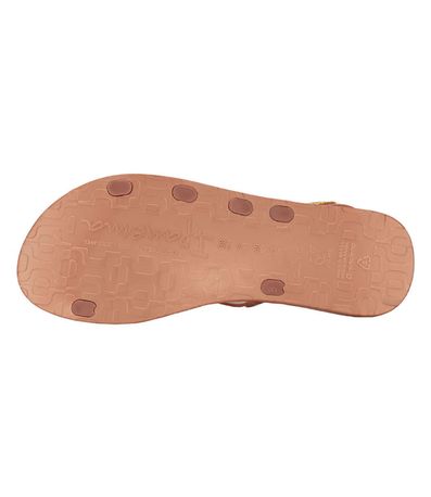 Sandália Flats Ipanema Nude e Amarela Feminina