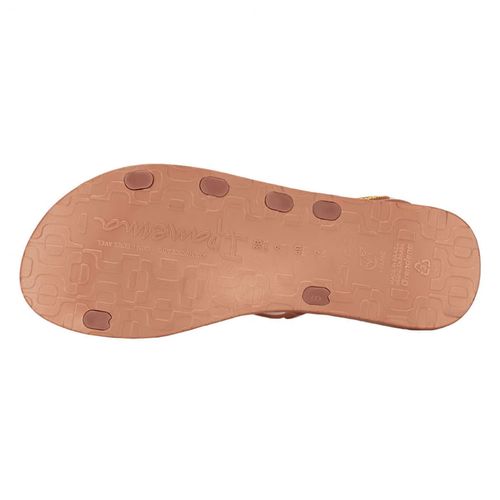 Sandália Flats Ipanema Nude e Amarela Feminina