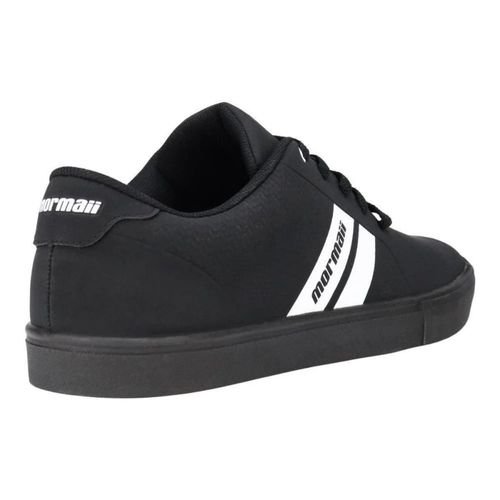 Tênis Casual Mormaii Stripe 3 Preto e Branco Masculino