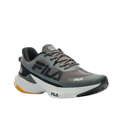 Tênis Esportivo Fila Recovery Grafite e Preto Masculino