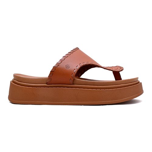 Tamanco Flatform New Face Damasco e Telha New Feminino