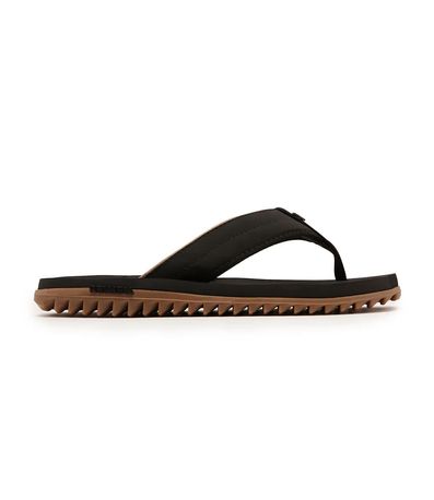 Chinelo Dedo Kenner Kivah Kamu Preto e Bege Masculino