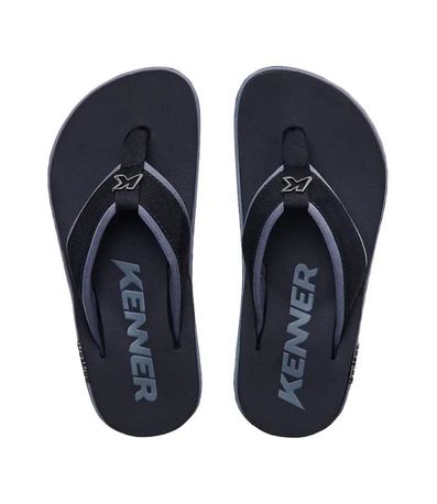 Chinelo Dedo Kenner Kivah Cushy Preto e Cinza Masculino
