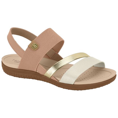 Sandália Flats Modare Nude e Dourada Feminina