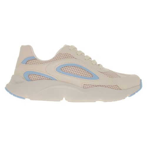 Tênis Casual Vizzano Off White e Azul Claro Feminino
