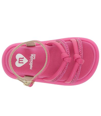 Sandália Flats Molekinha Pink Infantil Feminina