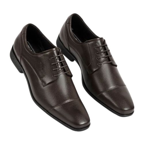 Sapato Social Com Cadarço Ferracini London Marrom Masculino