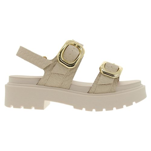 Sandália Flatform Vizzano Off White Feminina