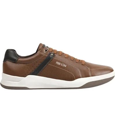 Sapatênis Casual Ferracini Wind Tabaco e Chocolate Masculino