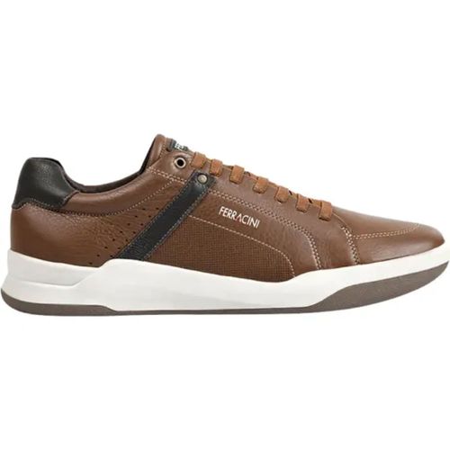 Sapatênis Casual Ferracini Wind Tabaco e Chocolate Masculino