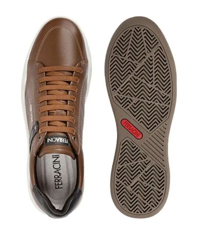 Sapatênis Casual Ferracini Wind Tabaco e Chocolate Masculino