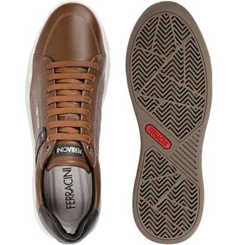 Sapatênis Casual Ferracini Wind Tabaco e Chocolate Masculino