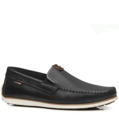 Sapato Mocassim Pegada Preto Masculino