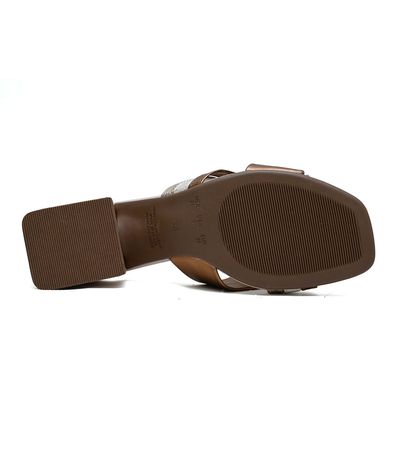 Tamanco Salto Bebece Bronze Feminino