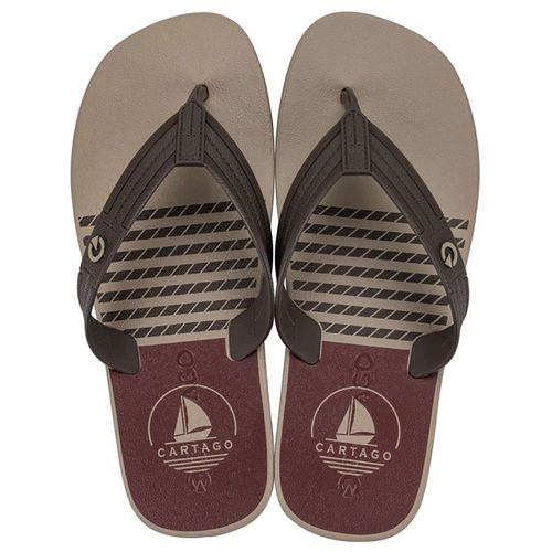 Chinelo Dedo Cartago Atlanta II Bege e Marrom Masculino