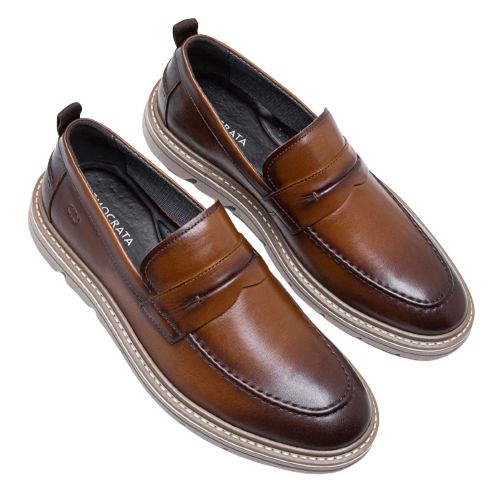 Sapato Casual Democrata Jeff Marrom Masculino