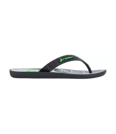 Chinelo Dedo Rider Street City Preto e Verde Masculino