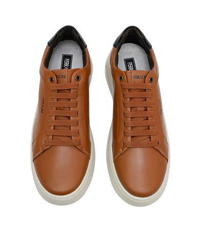 Sapatênis Casual Ferracini Quest Whisky e Preto Masculino