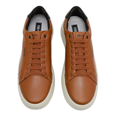 Sapatênis Casual Ferracini Quest Whisky e Preto Masculino