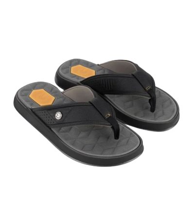 Chinelo Dedo Cartago Nápoles IV Preto e Cinza Masculino