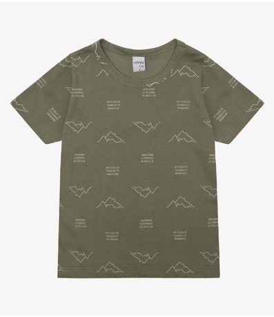 Camiseta Infantil Menino Animais Infinita Cor Verde