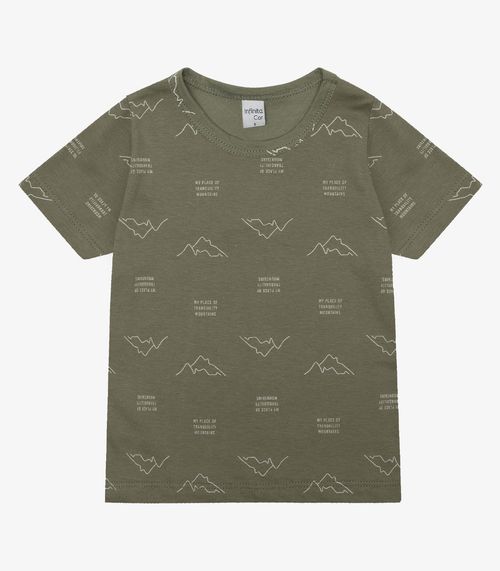 Camiseta Infantil Menino Animais Infinita Cor Verde