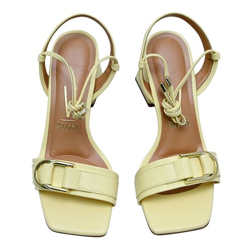 Sandália Salto Vizzano Amarelo Claro Feminina