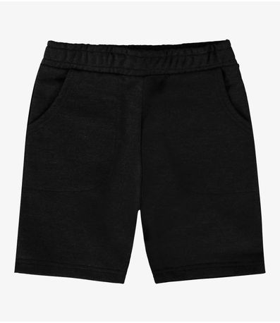Bermuda Infantil Menino Em Moletom Rovi Kids Preto