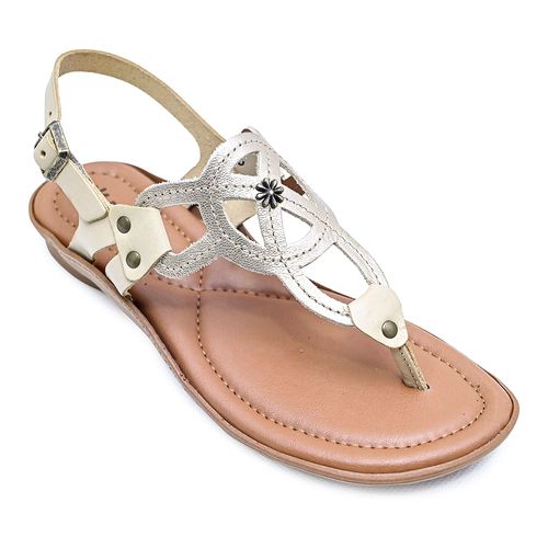 Sandália Flats New Face Ostra New e Glace Feminina