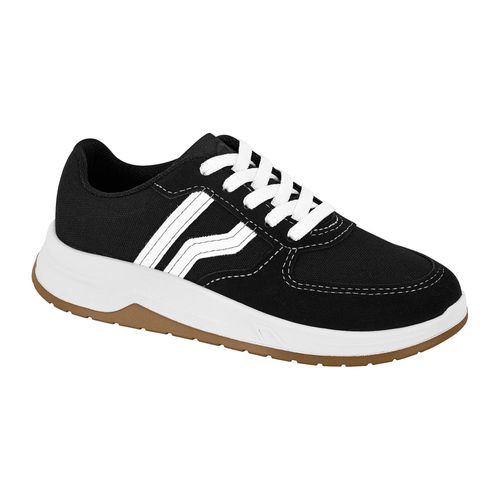 Tênis Casual Molekinho Preto e Branco Juvenil Masculino