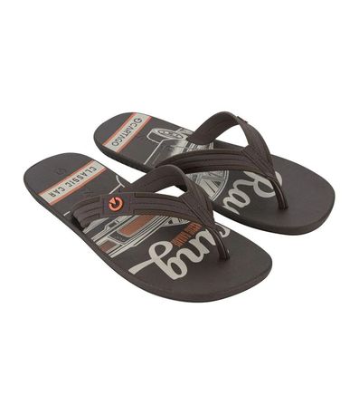 Chinelo Dedo Cartago Atlanta II Marrom e Bege Masculino